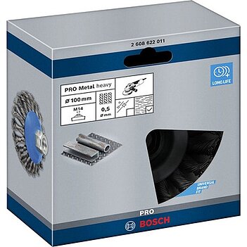 Щетка проволочная Bosch PRO Metal heavy 100 мм (2608622011)