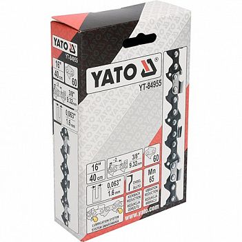 Цепь для пилы Yato 16", 3/8", 1,6 мм, 60DL (YT-84955)