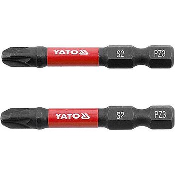 Бита ударная Pozidriv Yato 1/4" PZ3 2 шт. (YT-78045)