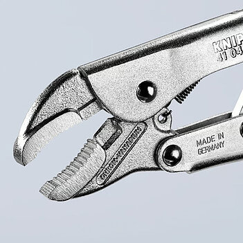 Кліщі затискні KNIPEX Cr-V 180 мм з круглими губками (41 04 180)