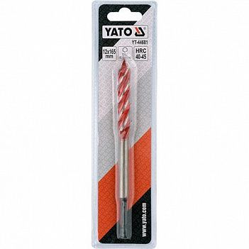 Сверло по дереву Yato HCS 12x165мм 1шт (YT-44681)