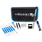 Паяльник електричний стрижневий Hoegert 60 Вт з аксесуарами (HT2C316)