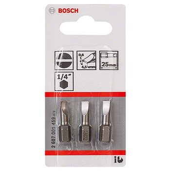 Бита Slotted Bosch Extra Hard 1/4" SL4,5 3 шт. (2607001459)