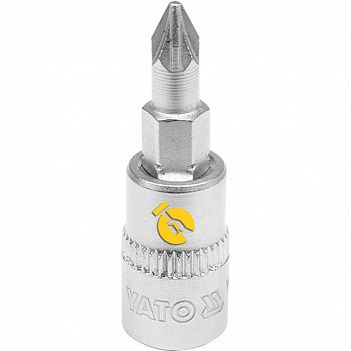 Головка торцевая с битой Pozidriv Yato 1/4" PZ1 (YT-04417)