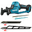 Пила сабельная аккумуляторная Makita + полотна пильные 4 шт. (SET-DJR189Z-0725) - без аккумулятора и зарядного устройства