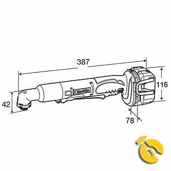 Акумуляторний ударний кутовий шурупокрут Makita (DTL061RFE)