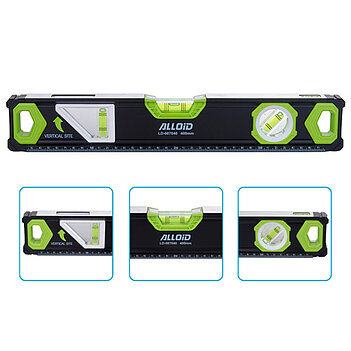 Рівень магнітний Alloid Pro 3 капсули 400 мм (LD-007040)