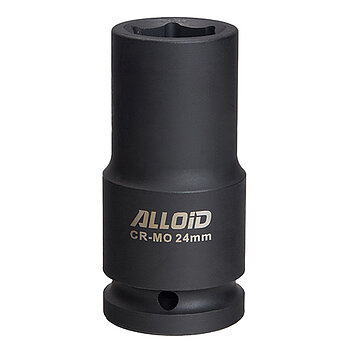 Головка торцевая 6-гранная ударная удлиненная Alloid Cr-Mo 3/4" 24 мм (GUG-71124)