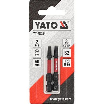 Бита ударная Torx Yato 1/4" T25 2 шт. (YT-78054)