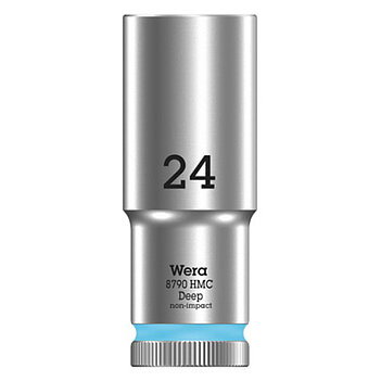 Головка торцева 6-гранна подовжена WERA 8790 HMC Deep Cr-V 1/2" 24 мм (05004563001)