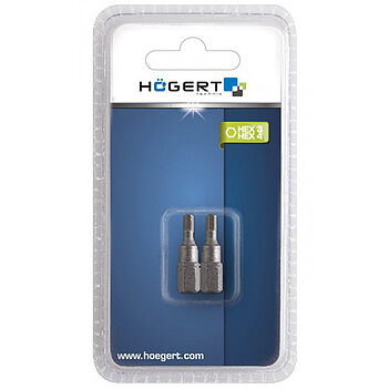 Набор бит Hex Hoegert S2 1/4" Mix 2 шт. (HT1S359)