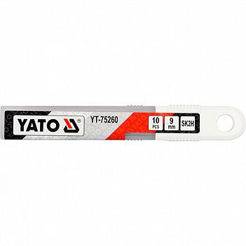Лезвие для ножа сегментированное Yato Ultra Sharp 9мм 10шт. (YT-75260)
