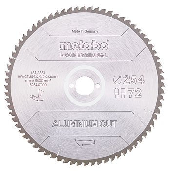 Диск пиляльний по алюмінію Metabo AluminiumCutProf 254х30,0 мм (628447000)