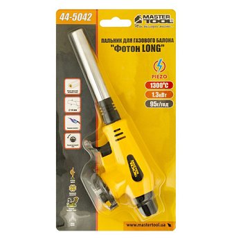 Пальник для газового балона MASTERTOOL "Фотон LONG" (44-5042)
