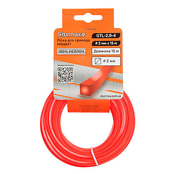 Косильна струна квадратна Sturmax 2,0мм / 15м (GTL-2.0-4)