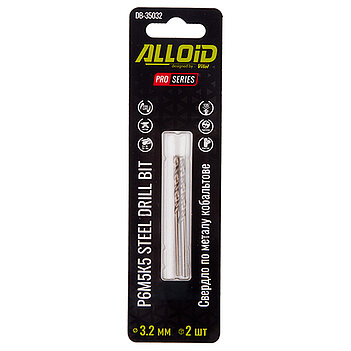 Сверло по металлу Alloid Pro HSS-Co 3,2х65 мм 2 шт. (DB-35032)