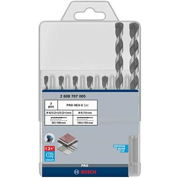 Набір свердел по бетону Bosch PRO HEX-5 Drill Bit Set 7 шт. (2608707005)