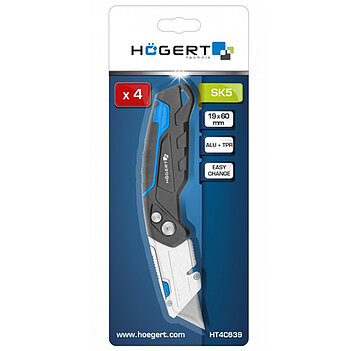 Нож для отделочных работ складной Hoegert SK5 (HT4C639)