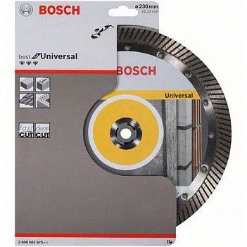 Диск алмазный турбо Bosch Best for Universal Turbo 230x22,23x2,5мм (2608602675)