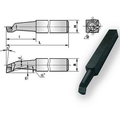 Резец расточной для глухих отверстий ЧИЗ (T5K10) 16х16х170мм (016294)