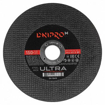 Круг отрезной по металлу Dnipro-M Ultra 150x1,2x22,2мм (72325000)