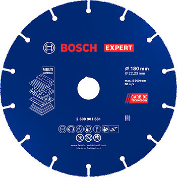 Круг відрізний по дереву Bosch EXPERT Carbide Multi Wheel 180x1,0х22,23 мм (2608901681)