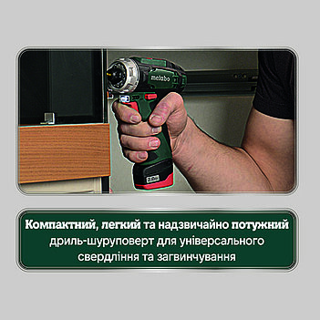 Аккумуляторная дрель-шуруповерт Metabo PowerMaxx BS Basic SET (600080710)