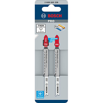 Полотно пиляльне по пластику Bosch PRO Plastics PVC Clean T102H 100 мм 2 шт. (2608665238)