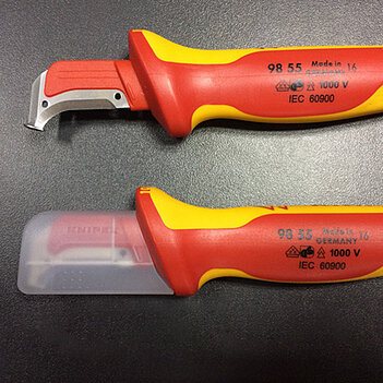Ніж для зняття ізоляції діелектричний KNIPEX 180 мм 1000V VDE (98 55)
