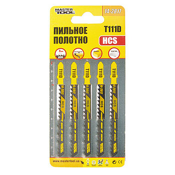 Полотно пильное по дереву MASTERTOOL Basic HCS T111D 100 мм 5 шт. (14-2817)