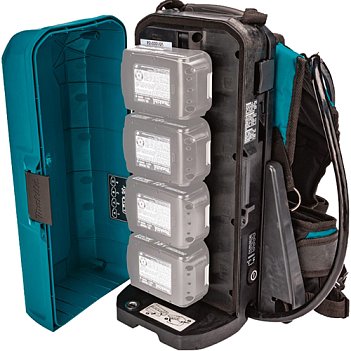Газонокосарка акумуляторна Makita + портативний рюкзак для акумуляторів (SET-LM001CZ-0223) - без акумулятора та зарядного пристрою