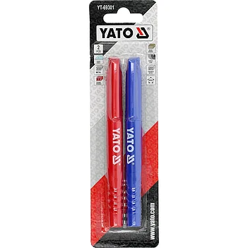 Маркер столярний Yato 2 шт. різнокольорові (YT-69301)