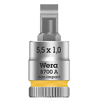 Головка торцевая с битой Slotted WERA Zyklop 8700 A FL Cr-V 1/4" 5,5 мм (05003321001)