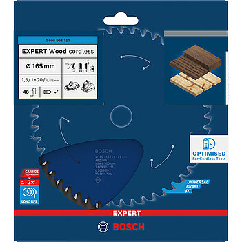 Диск пильный по дереву Bosch Expert Wood 165x1,0х20 мм (2608902151)