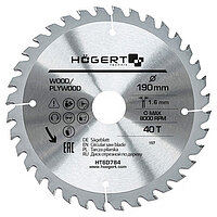Диск пиляльний по дереву Hoegert Mn65 190х1,6х30 мм (HT6D784)