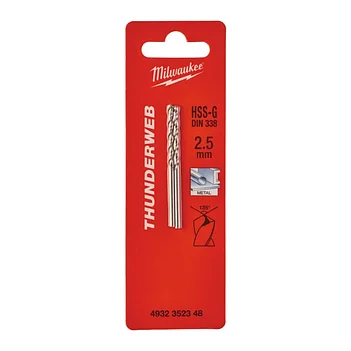 Сверло по металлу Milwaukee Thunderweb HSS-G 2,5х57 мм 2 шт. (4932352348)