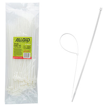Хомут нейлоновый Alloid 4,8 х 250 мм 100 шт. (PC-48250 W)