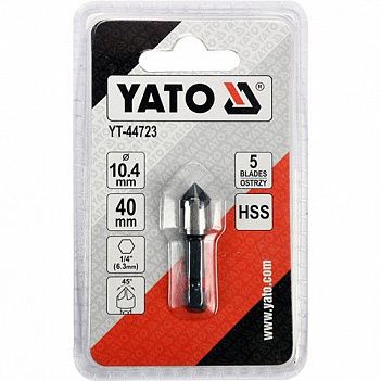 Зенкер по металлу Yato HSS 10,4x40мм 1шт (YT-44723)
