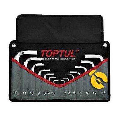 Набір ключів Hex Г-подібних Toptul 14 шт (GPAQ1401)