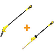 Высоторез аккумуляторный Stanley + кусторез аккумуляторный (SFMCPS620M1+SFMCPH845M1)