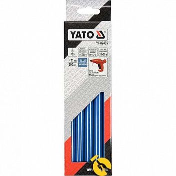 Клейові стрижні Yato 11,2 х 200 мм, сині 5 шт (YT-82435)