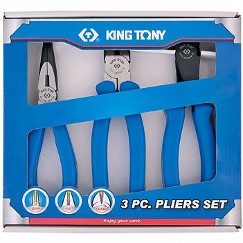 Набір шарнірно-губцевих інструментів King Tony 3 шт (42213GP01)