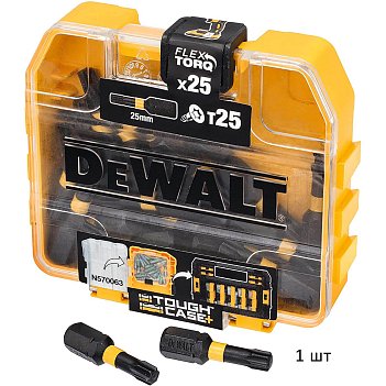 Бита ударная Torx DeWalt Extreme Flextorq 1/4" T25 1шт (DT70558T_1)