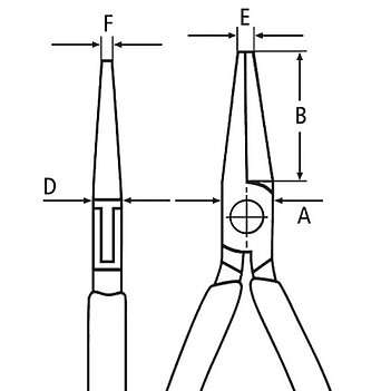 Длинногубцы прямые для электроники мини KNIPEX 115 мм (35 11 115)