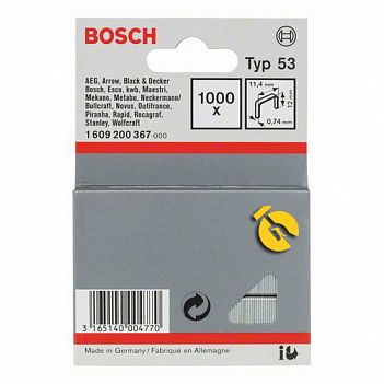 Скоби для степлера Bosch 12 мм 1000 шт (1609200367)