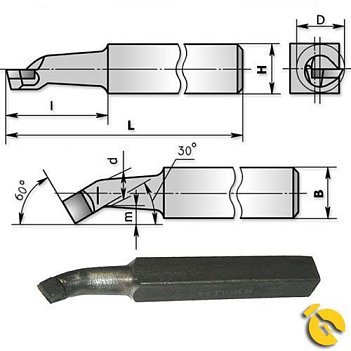 Резец расточной для сквозных отверстий ЧИЗ (ВК8) 20х16х200мм (042163)