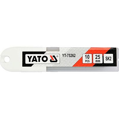 Лезо для ножа сегментоване Yato 25 мм 10 шт (YT-75262) - купити з
