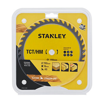 Диск пиляльний по дереву Stanley 190х16,0 мм (STA13145)