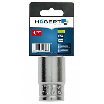 Головка торцевая 6-гранная Hoegert Cr-V 1/2" 16 мм (HT1A216)