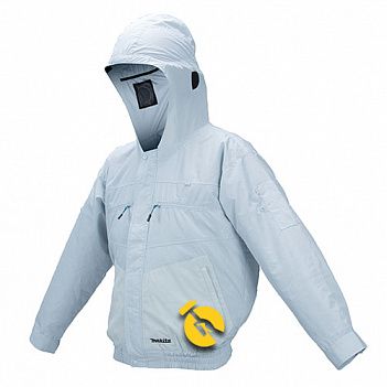 Куртка акумуляторна з вентиляцією Makita розмір 2XL (DFJ207Z2XL) - без акумулятора та зарядного пристрою